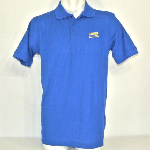 BLOCKBUSTER VIDEO Vintage Employee Uniform Polo Shirt Blue NEW Size XL - Picture 4 of 9